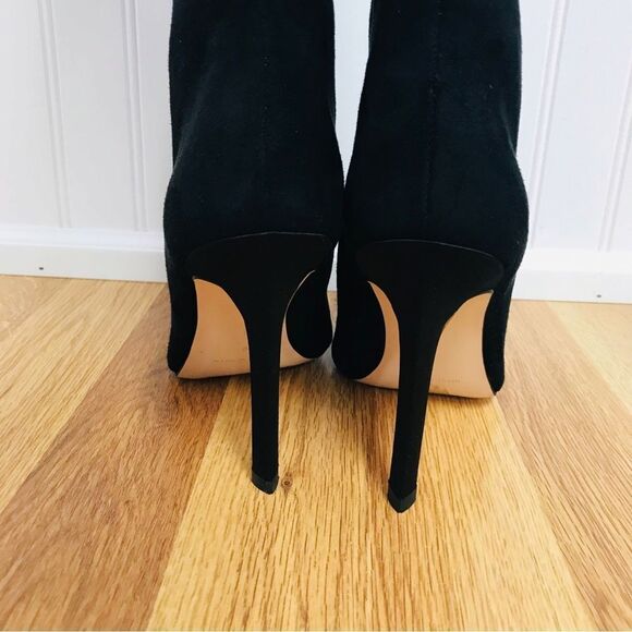 GOOD‎ AMERICAN Black Stiletto Thigh High Slouch Boots Over The Knee Size 6 New - Picture 7 of 16